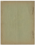 Moe Howard's 29pp. Script Dated March 1942 for The Three Stooges Film ''Three Smart Saps'', With Working Title ''Father's in Jail Again'' -- With Annotation in Moe's Hand -- Very Good Condition